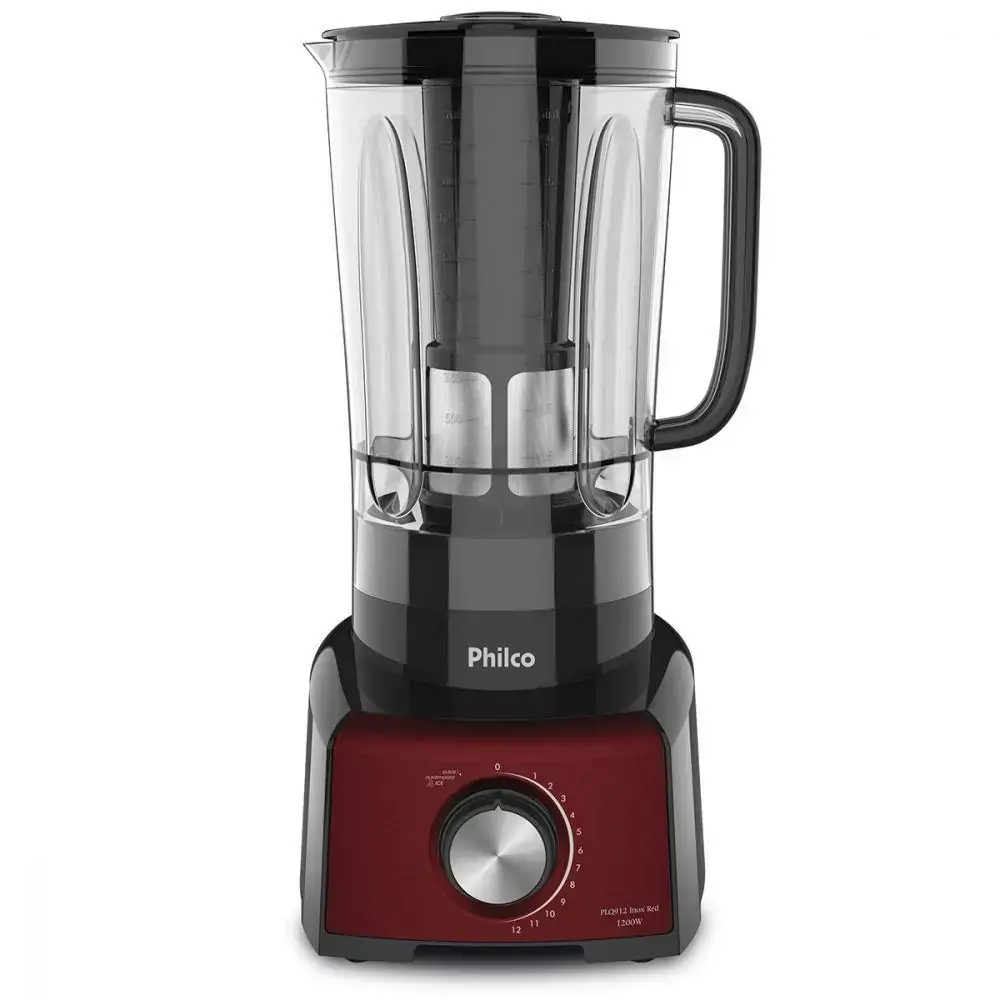 Liquidificador Inox Red/Preto 1200W Philco 220V PLQ912P