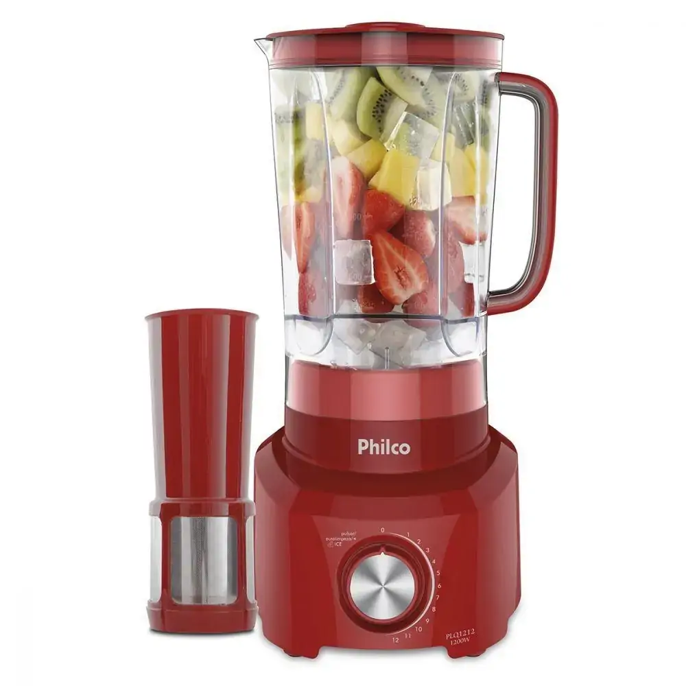 Liquidificador PLQ Vermelho 1200W Philco 110V