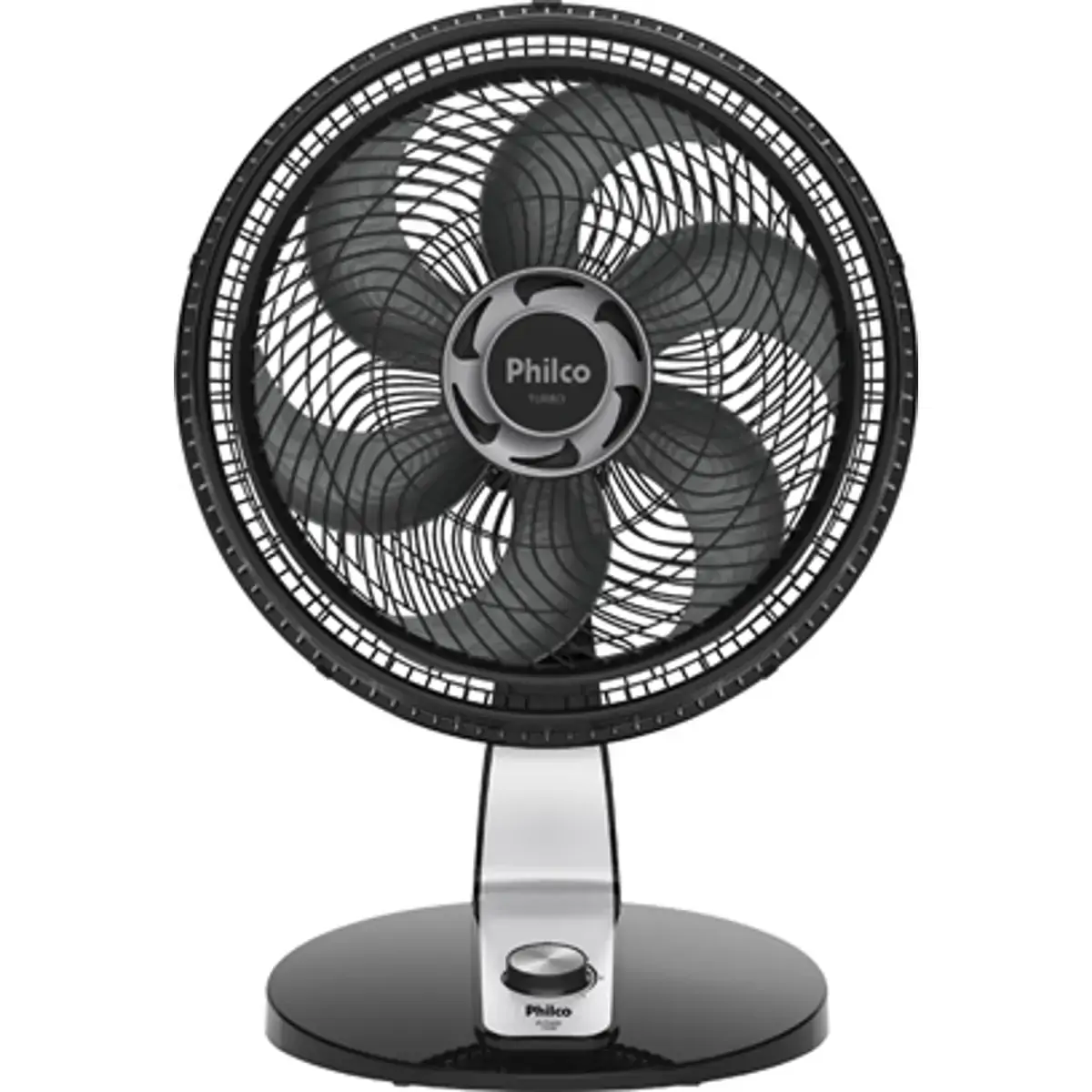 Ventilador de Mesa Philco PVT400 Turbo 40cm com 3 Velocidades Preto e Cinza - 220V