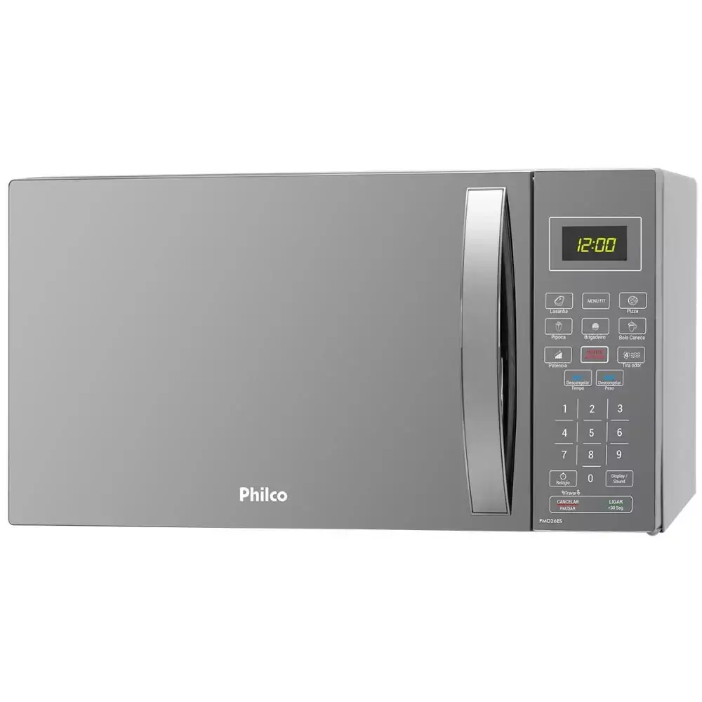 Microondas Philco PMO26ES, 26L, 1400W, Prata - 110V
