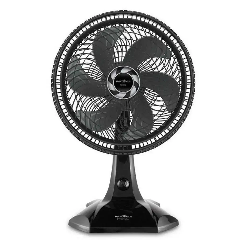 Ventilador Britania BVT300 TURBO, 30cm, 3 vel, 70W, Preto - 110V