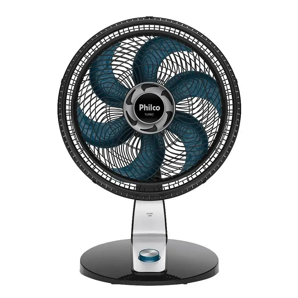 Ventilador Philco 40cm PVT400 AZ TURBO, Preto/Azul - 220V