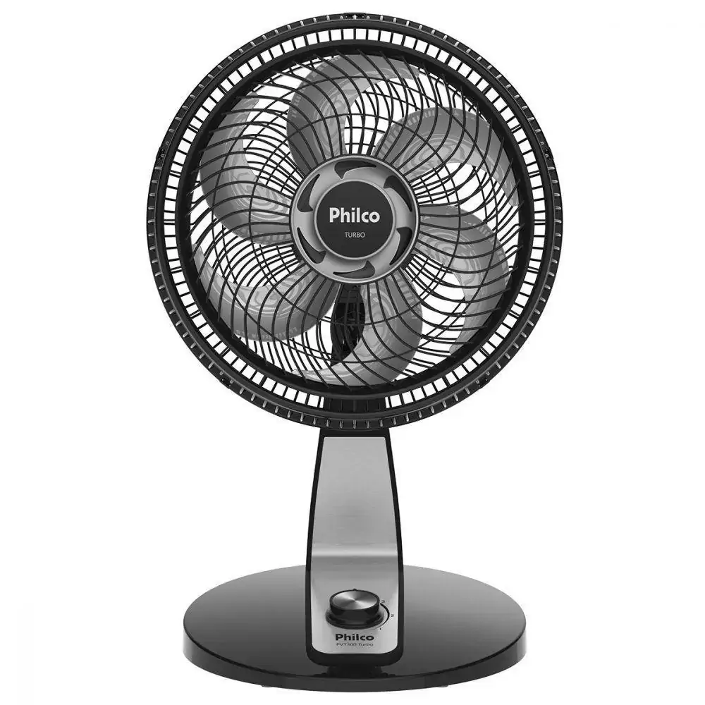 Ventilador de Mesa Philco Turbo PVT300P, 40cm, 3 velocidades, 75W, Preto - 110V