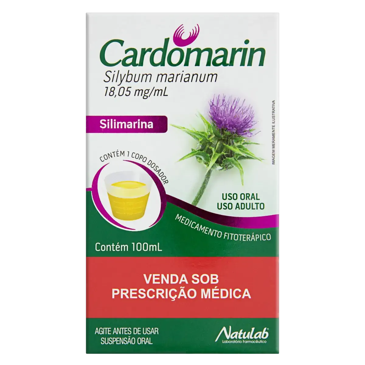 Cardomarin 18,05mg/ml Natulab Caixa 100ml Copo Dosador