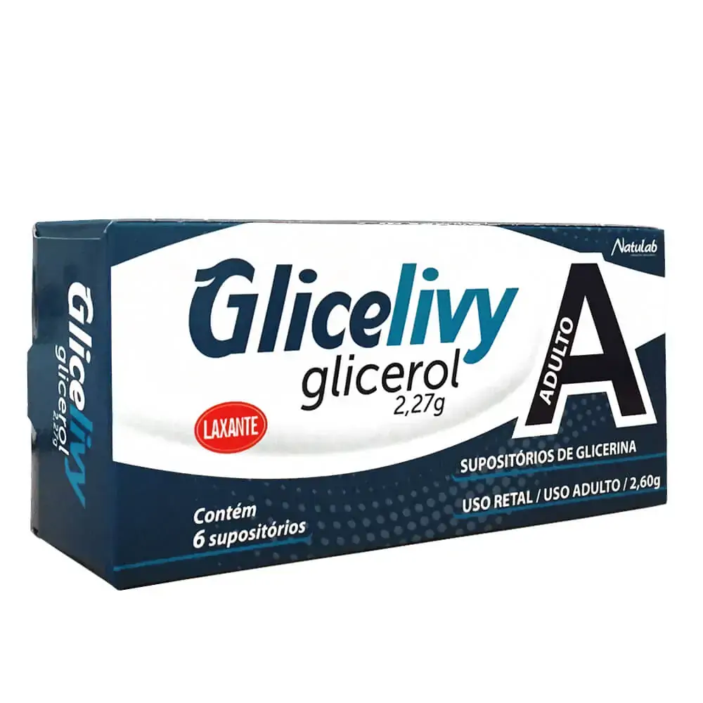 Glicelivy Adulto 2, C/ 6 Supositórios De Glicerina