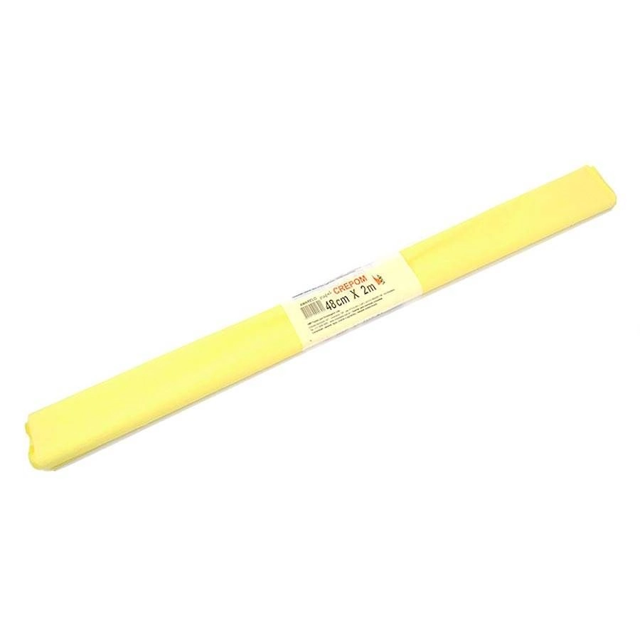 Papel Crepom Encerado Amarelo Claro 48x2m Vmp