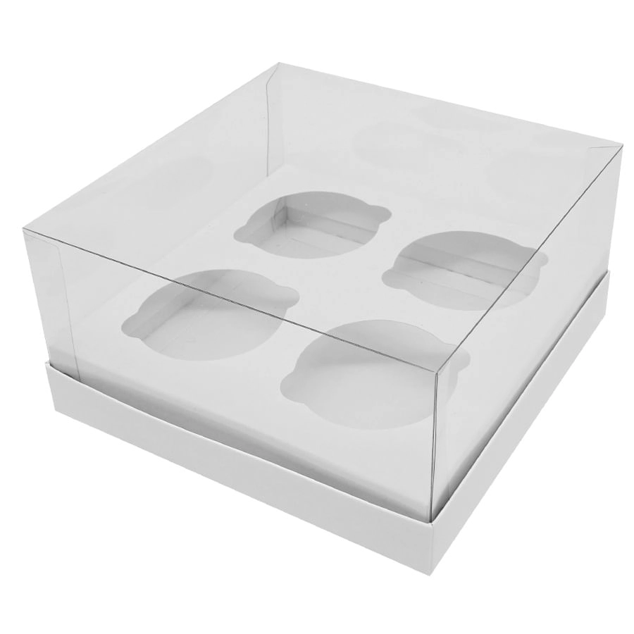 Cx Cupcake 4cav Branca 17x17x8.5 C.5 Assk