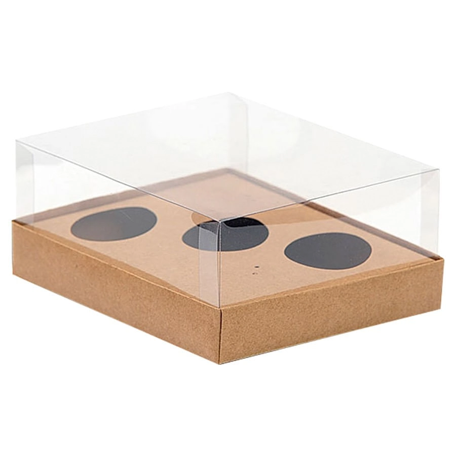 Caixa Base 3 Ovos 80g/50g Kraft C/5un Assk