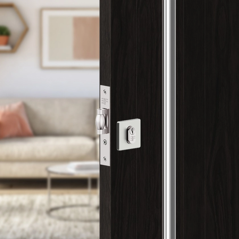 Fechadura Rolete 3f Quadrada 4145r55 - Cromo Acetinado