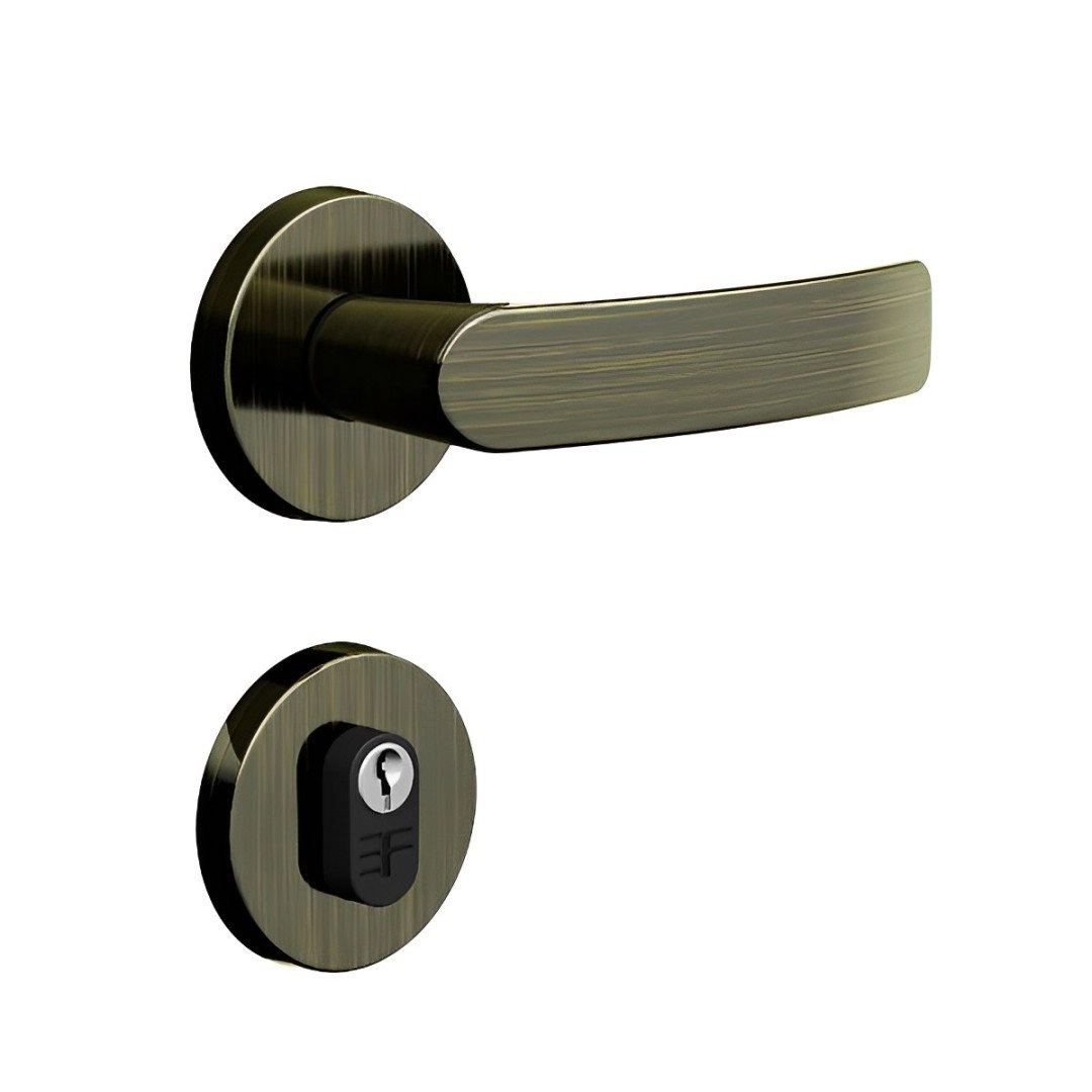 Fechadura 821e813 Externa Roseta Redonda Antique 3f