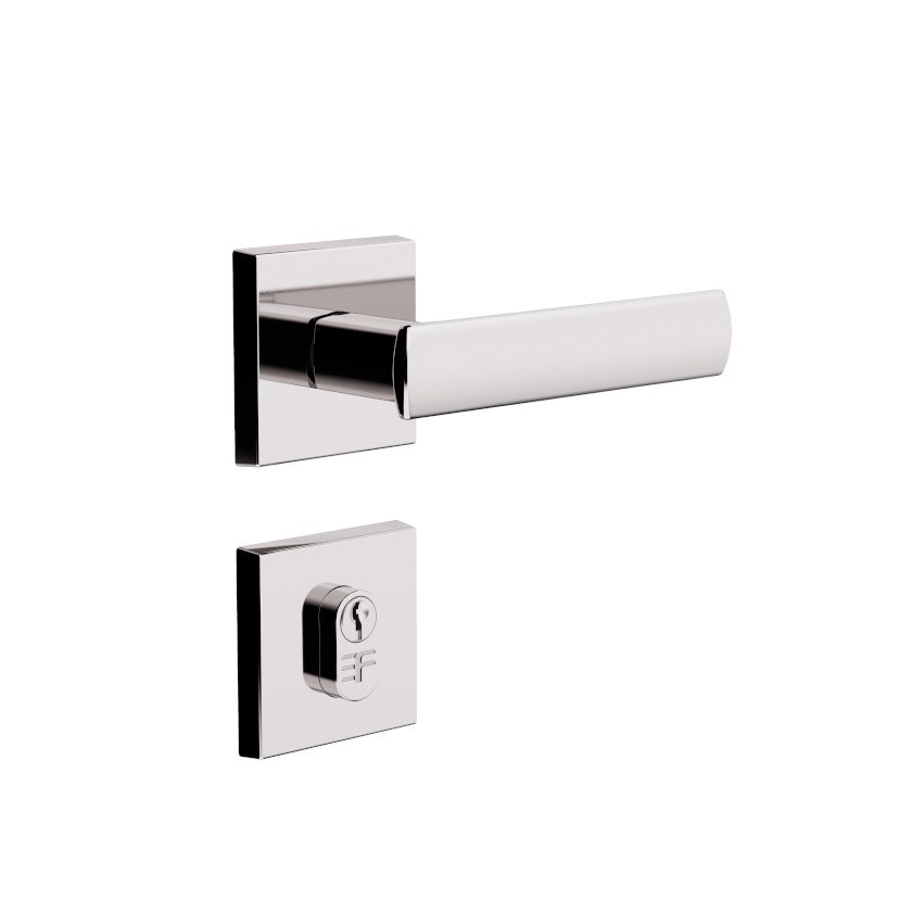 Fechadura Design Externa Roseta Quadrada 55mm Cromado 841e81755cr 3F