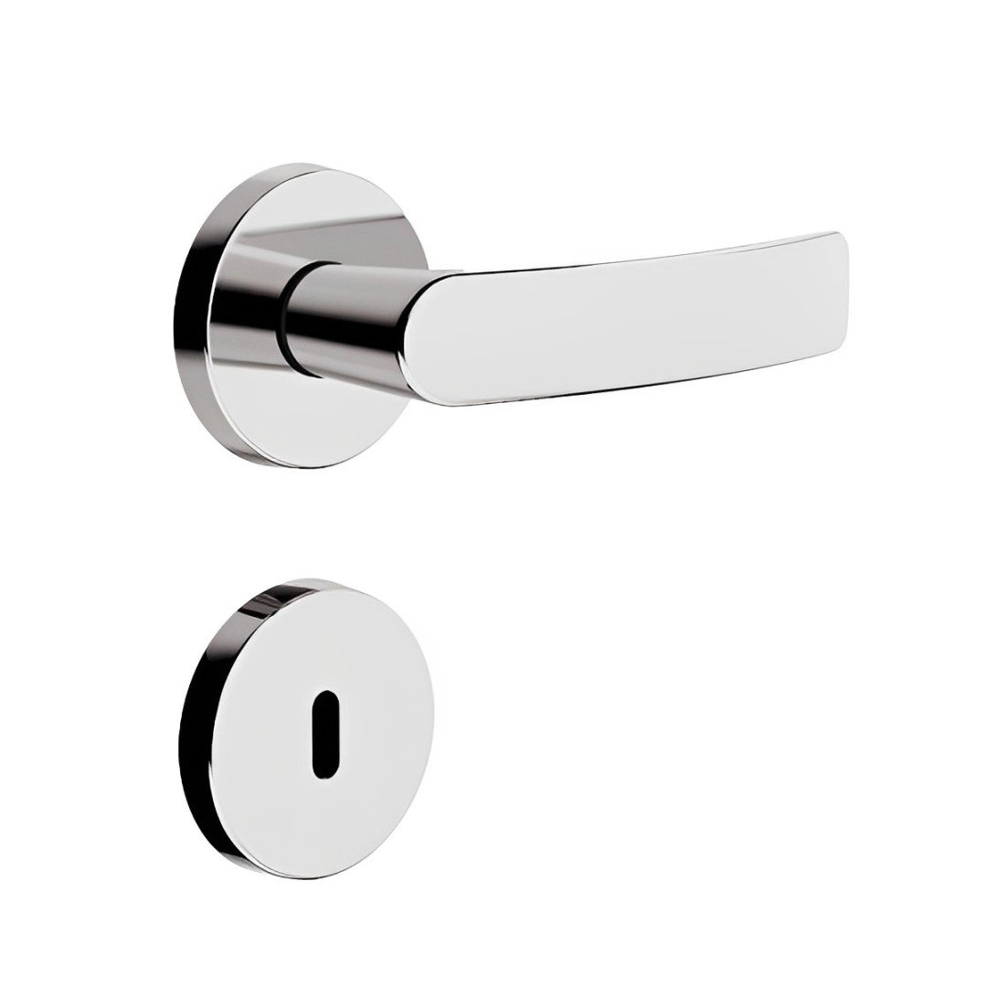 Fechadura 821i813 Interna Roseta Redonda Cromada 3f