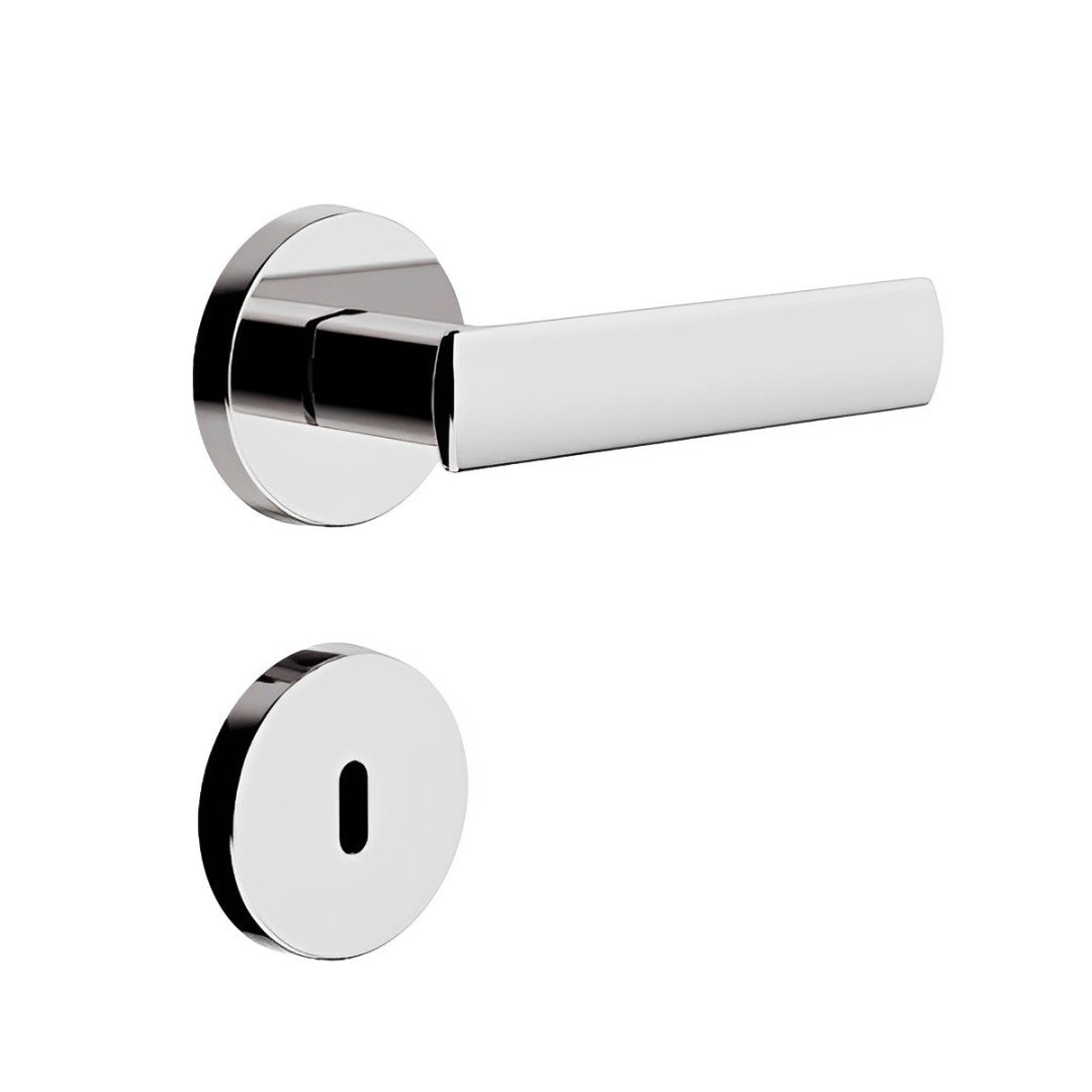 Fechadura 821i817 Interna Roseta Redonda Cromada 3f