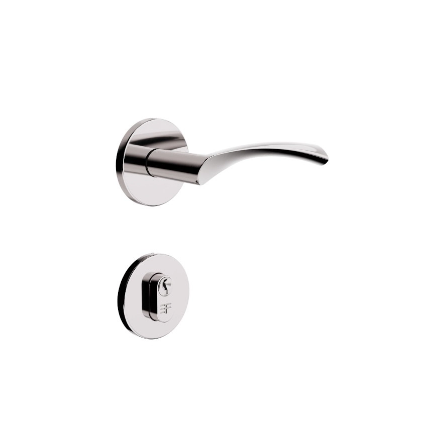 Fechadura Roseta Design Externa 40mm Cromado 720e11955cr 3f