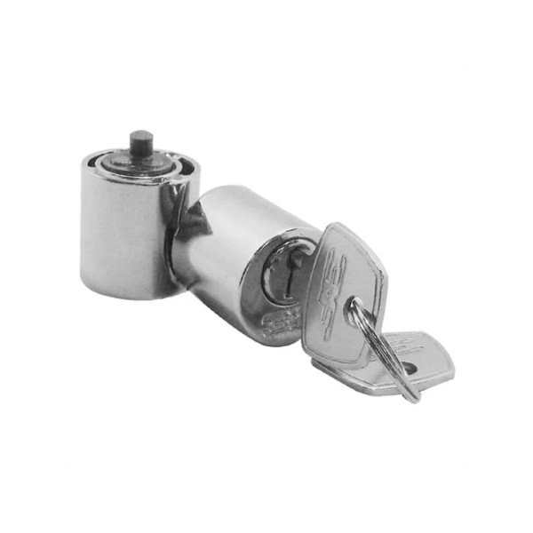 Cilindro Redondo Bipartido Sem Haste 055 Para Fechadura Arouca Cromado 22mm 3f 2