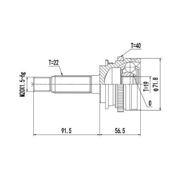 Ponteira Homocinética Fixa CHERY QQ - DEVIGILI DG81052