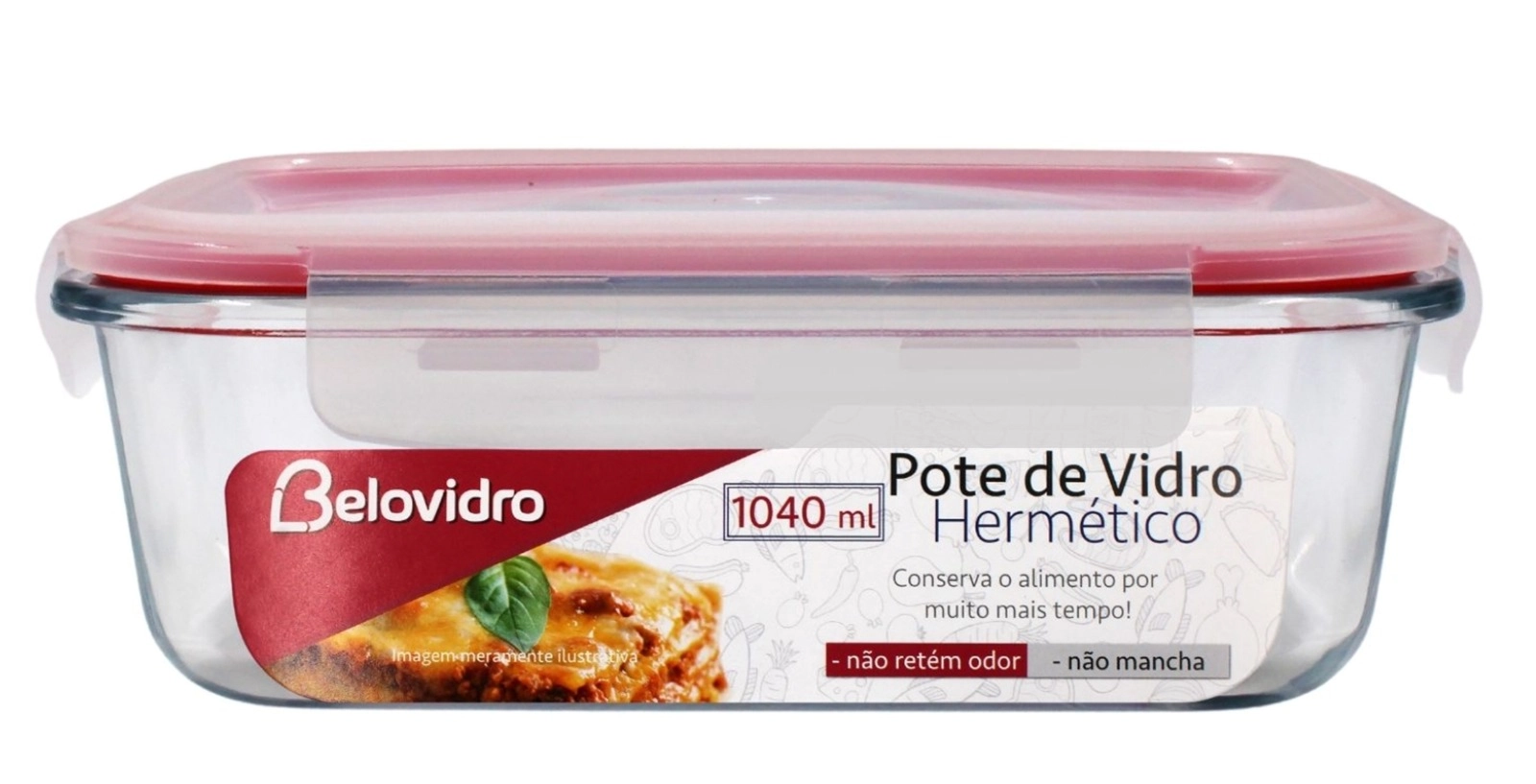 Pote De Vidro Retangula