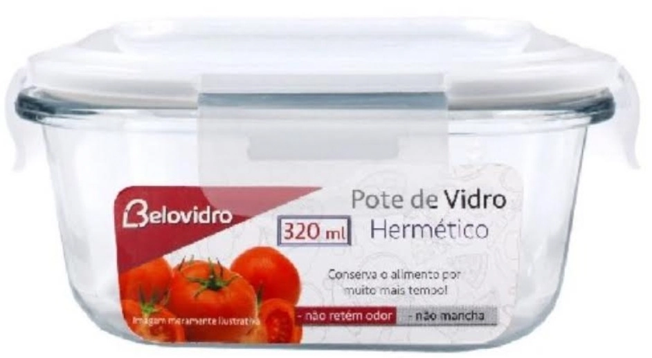 Pote De Vidro Quadrado 3