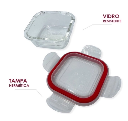 Pote Vidro Quad 800ml
