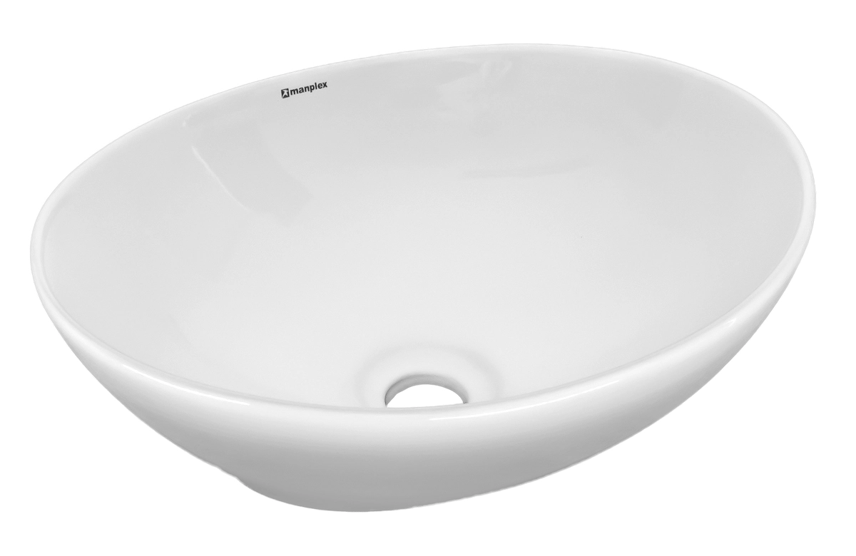 Cuba De Apoio Manplex Oval Cerâmica 40x35cm