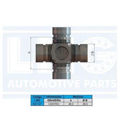 Cruzeta do Cardan KIA MOTORS BONGO/SORENTO - LNG 801127