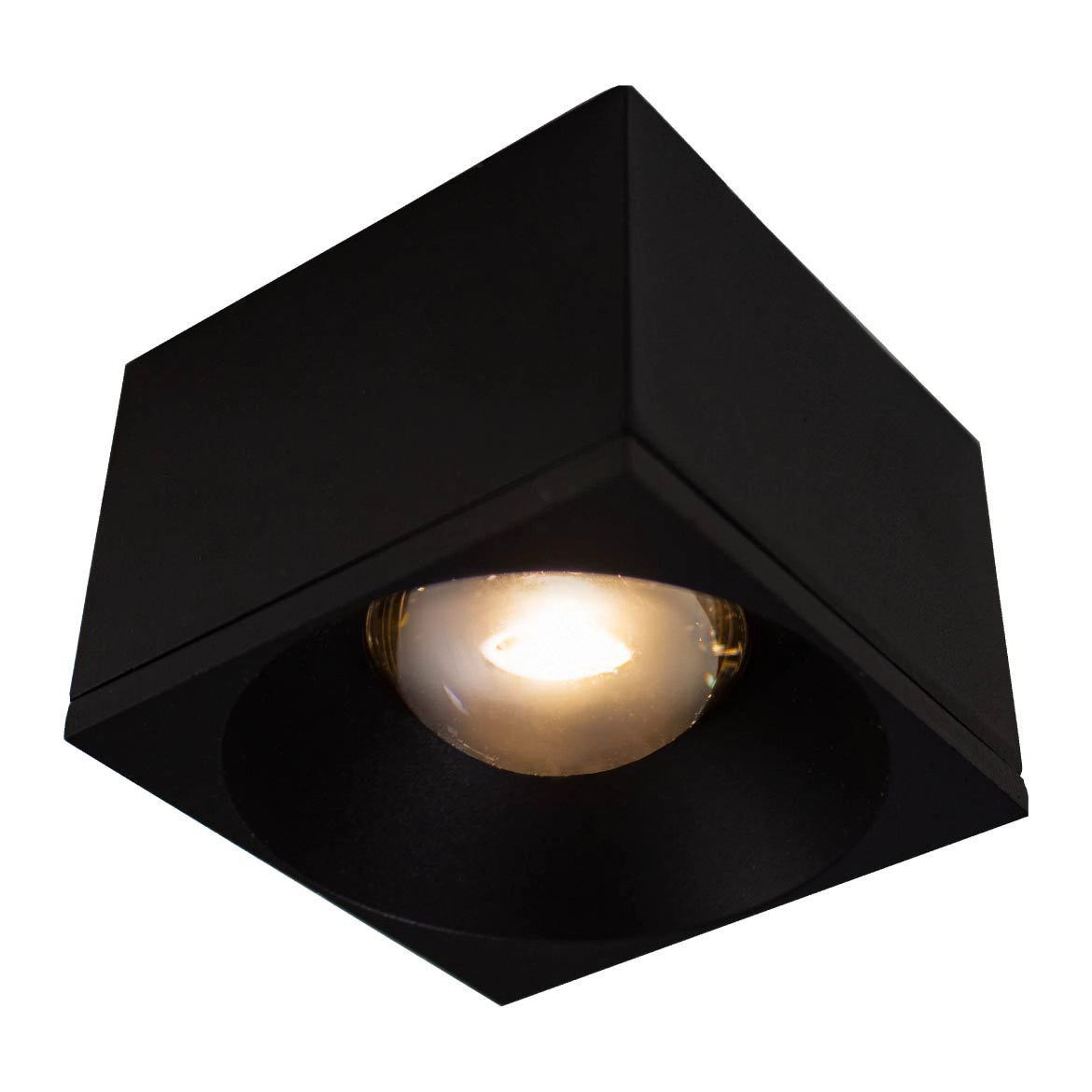 Spot Sobrepor Led 7w P/ Teto Parede Ou Pergolado Ip65 Preto St1517
