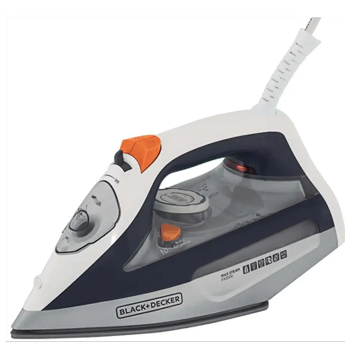 Ferro de Passar a Vapor Black+Decker Cinza/Laranja Fx3100