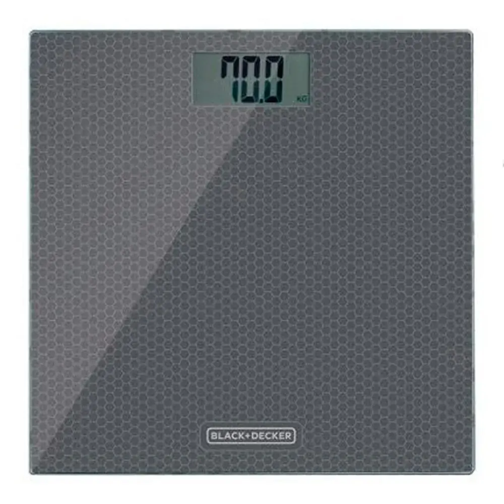 Balanã A Digital De Banheiro Black Decker 180 Kg Em Vidro Com Display Digital