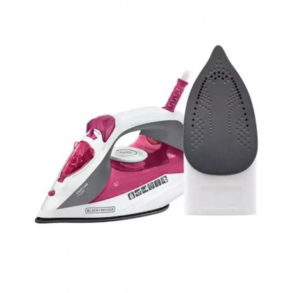 Ferro de Passar a Vapor Black & Decker FX2200 com Base Antiaderente Rosa 110V