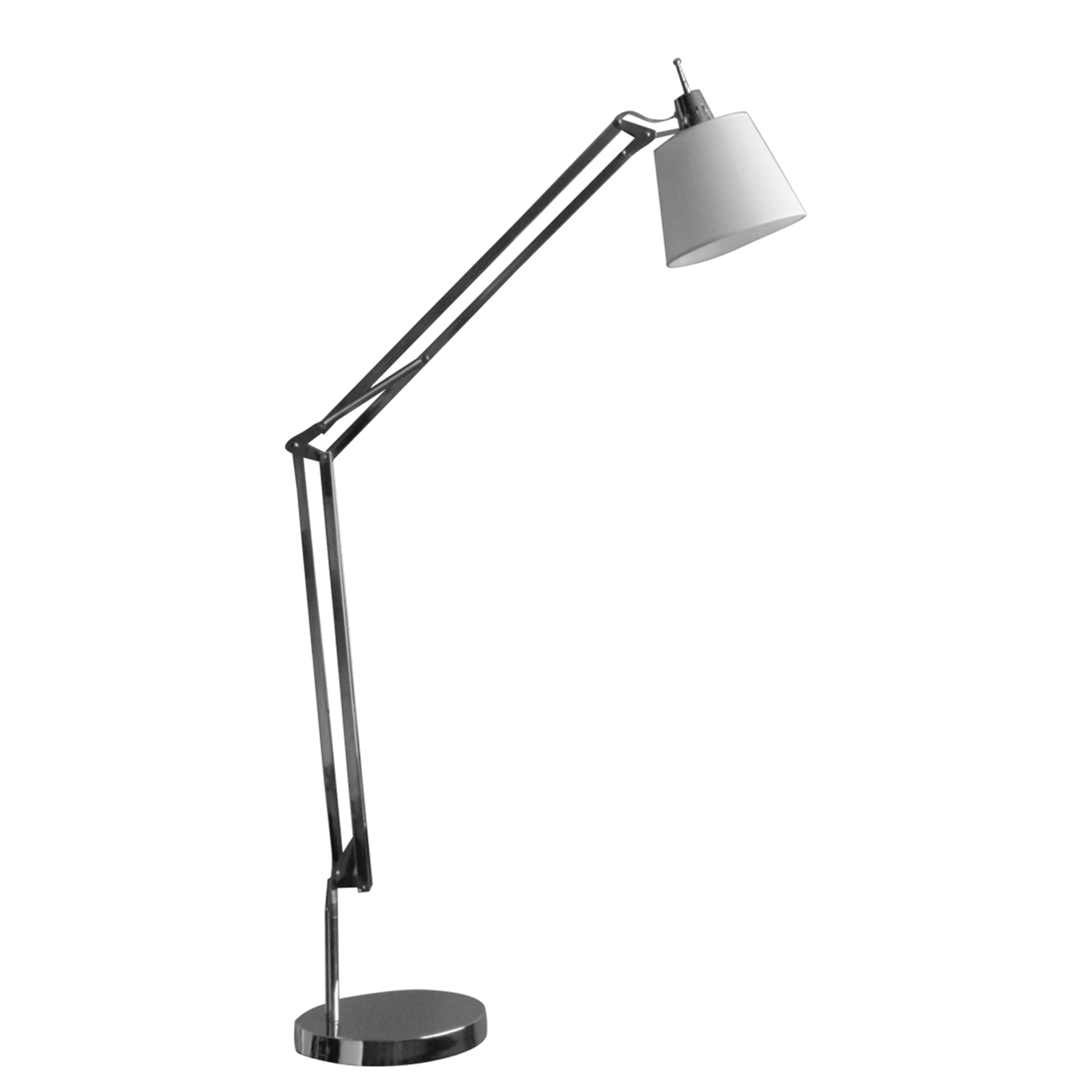 Coluna Scope Cromado E Branco (d)32cm (a)182cm  1xe27 40w