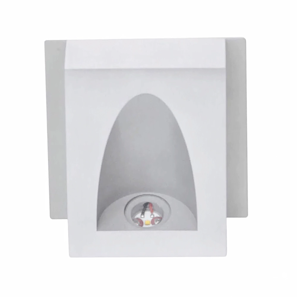 Balizador Bella Risu Embutir 10x8cm Led 3w Branco Lz022w
