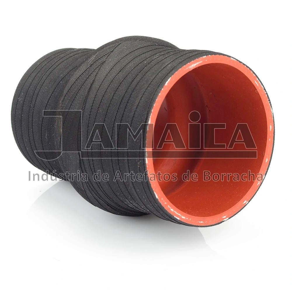 Mangueira de Ligação do Intercooler Preta Vermelha - JAMAICA MME3214