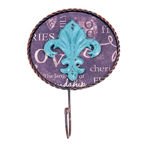 Cabideiro Flor De Lis Azul Trevisan