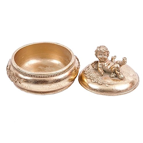 Porta Joia Dourado C/anjo Sentado Trevisan