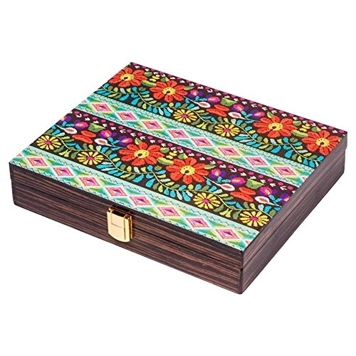 Caixa C/vidro Patchwork Cod 9634 Trevisan Concept