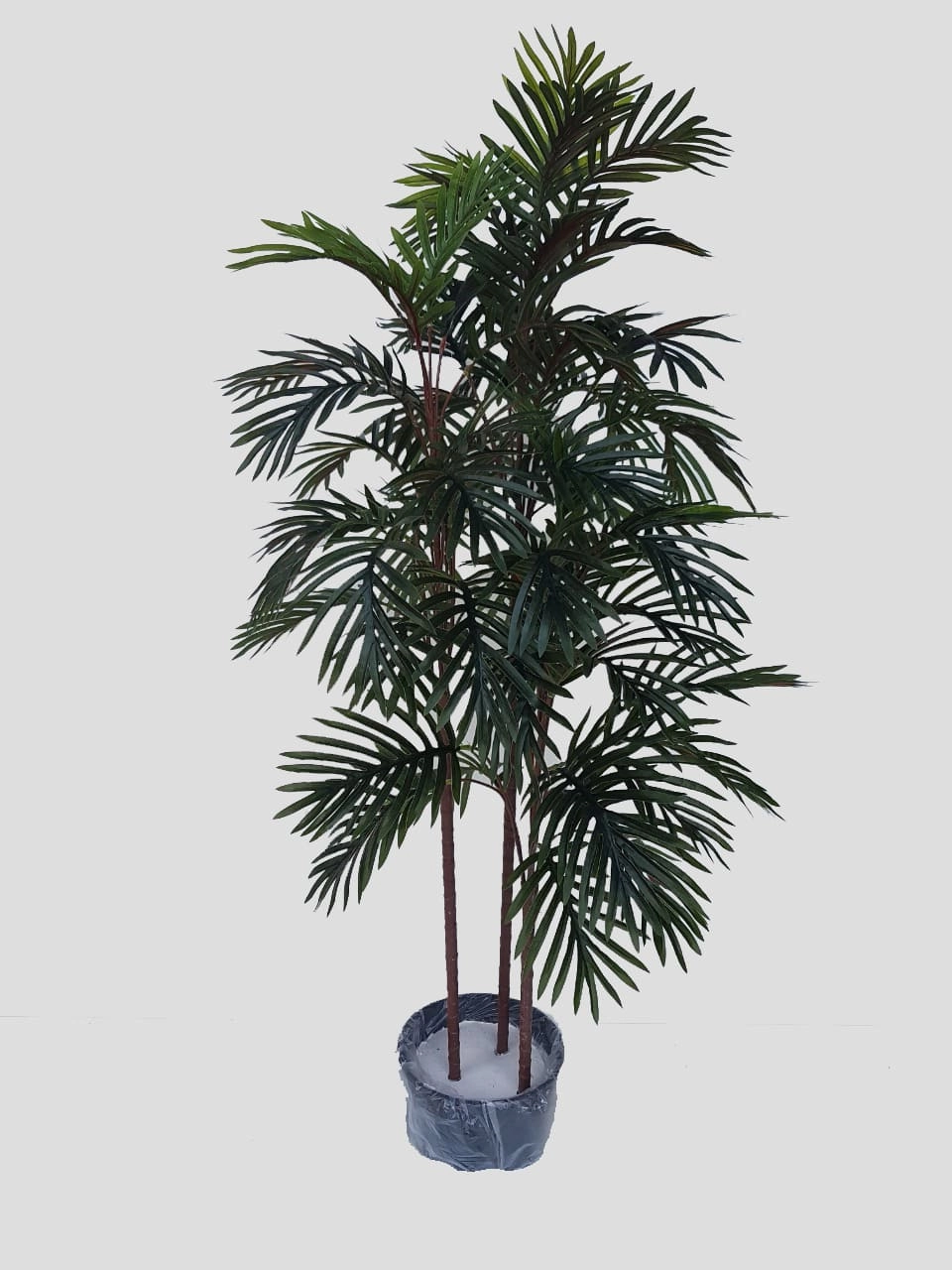 A Palmeira Caule Marrom X3 Tqn 145cm Verde Fs0490 31 Flor De Seda