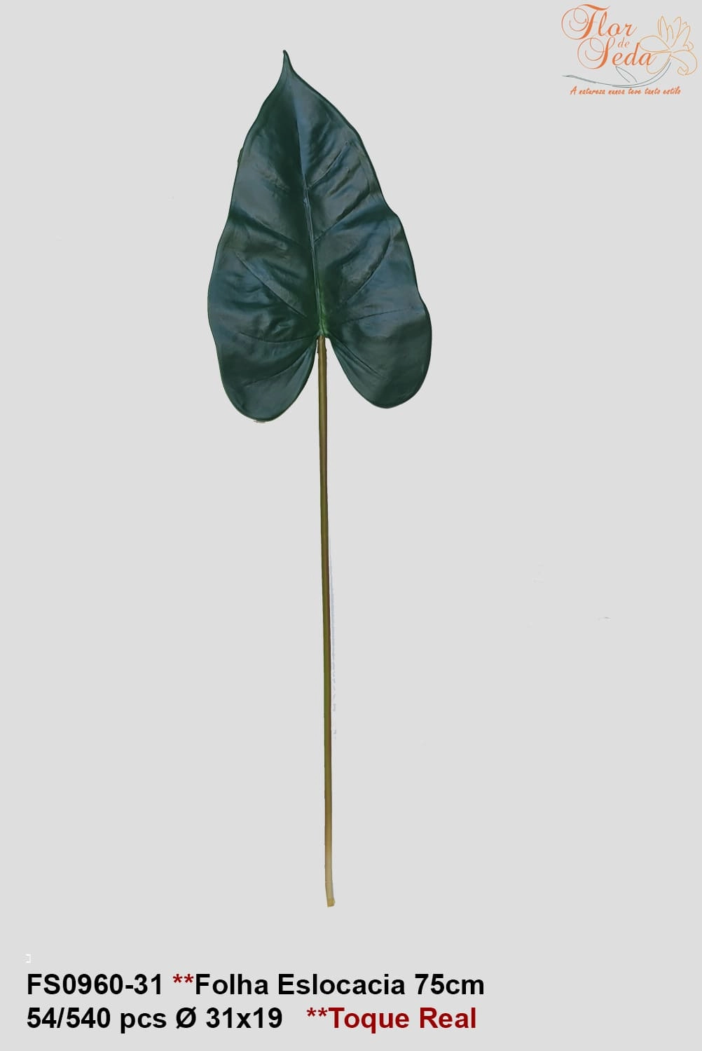 Folha Escolacia Tqn Verde 19x31cm Fs0960 31 Flor De Seda