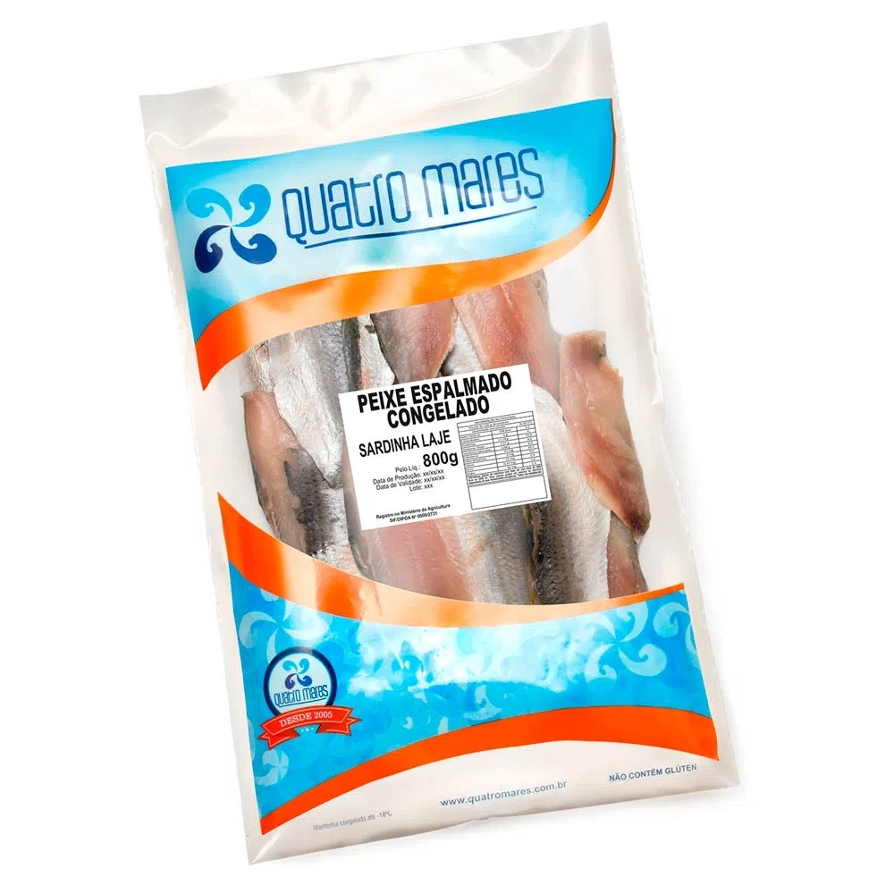 Sardinha Espalmada Lage Pct 800g Cx 16kg