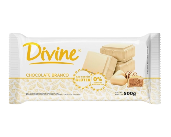 Divine Barra Embalado Choc Branco 500g