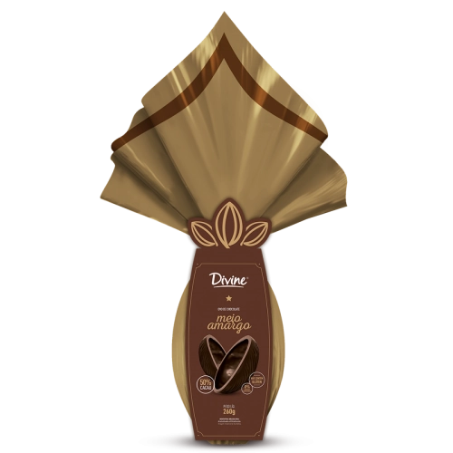 Ovo Pascoa Divine Meio Amargo 260g