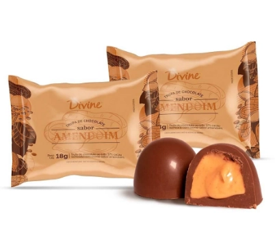 Trufa De Chocolate Ao Leite Com Recheio De Creme De Amendoim 18g