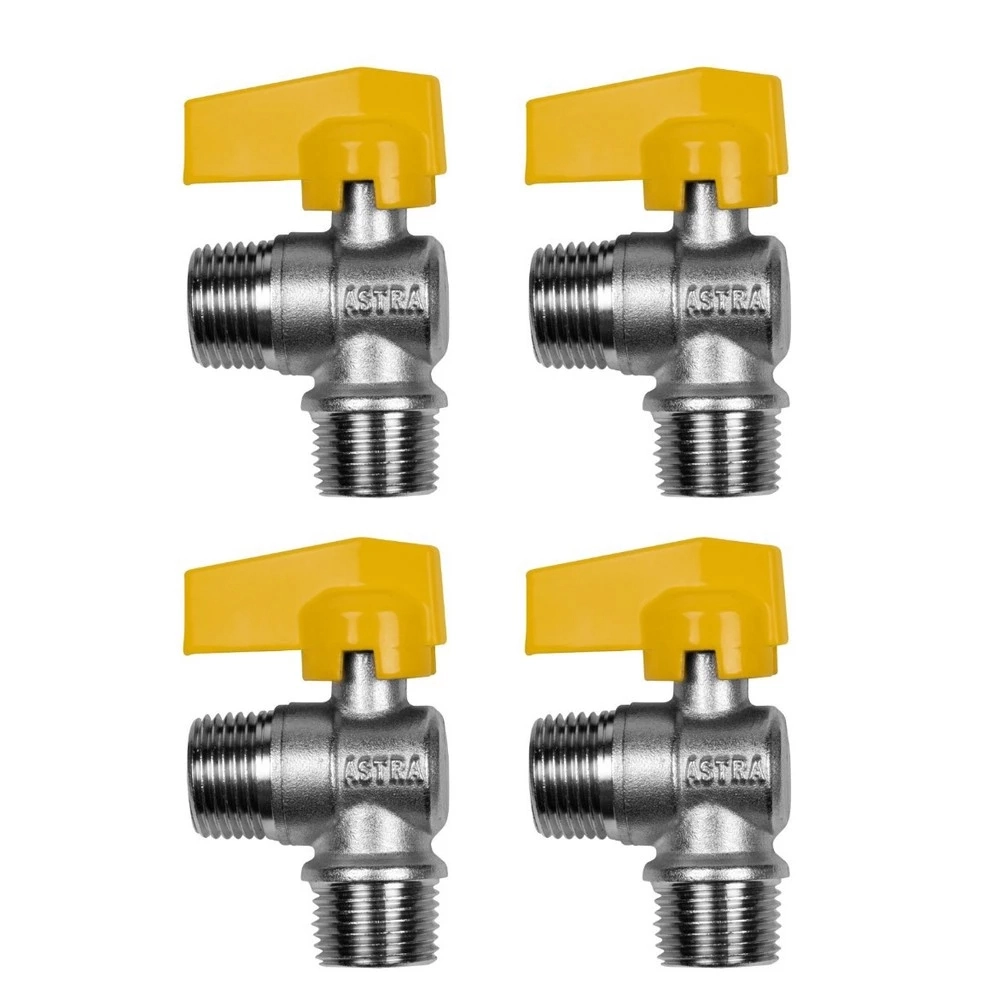 Kit 4 Registro Válvula Esférica 90° Rm X Rm 1/2   Pex Gás