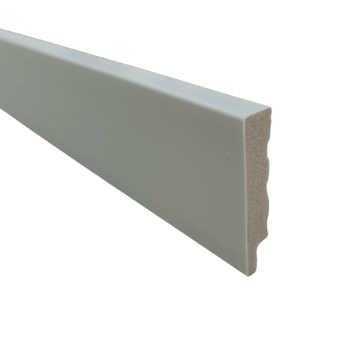 Rodape Poliestireno Slim Liso 05cm branco 2 metros