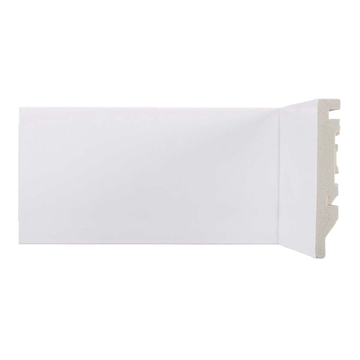 Rodapé De Poliestireno Liso 10cmx15mmx240cm Pixrevestimentos - Caixa Com 28,8 M - Branco