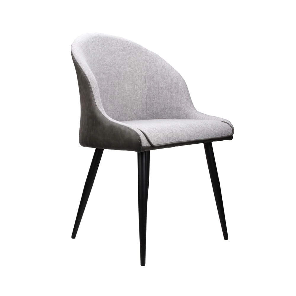 Cadeira Louise Pu Cinza Escuro Linho Cinza 36505554 Rivatti