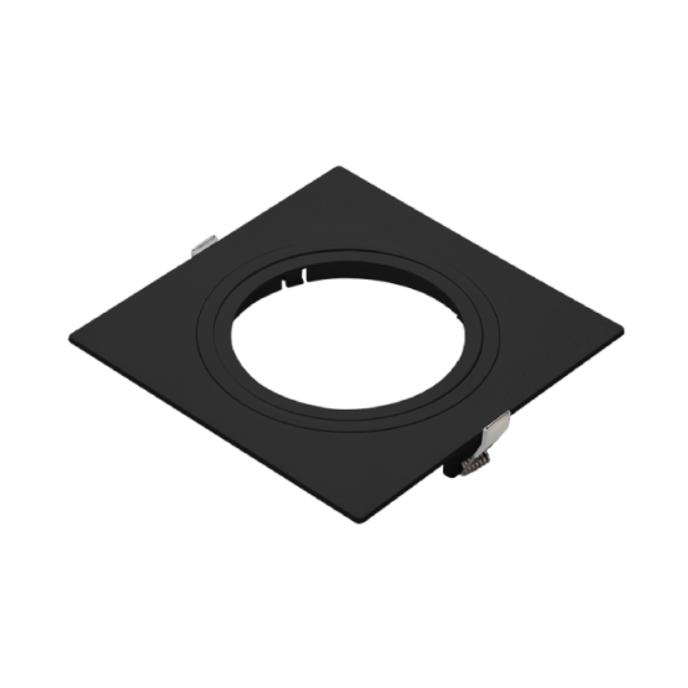 Spot De Embutir Pix Quadrado Plano Par 20 Direcionável Preto