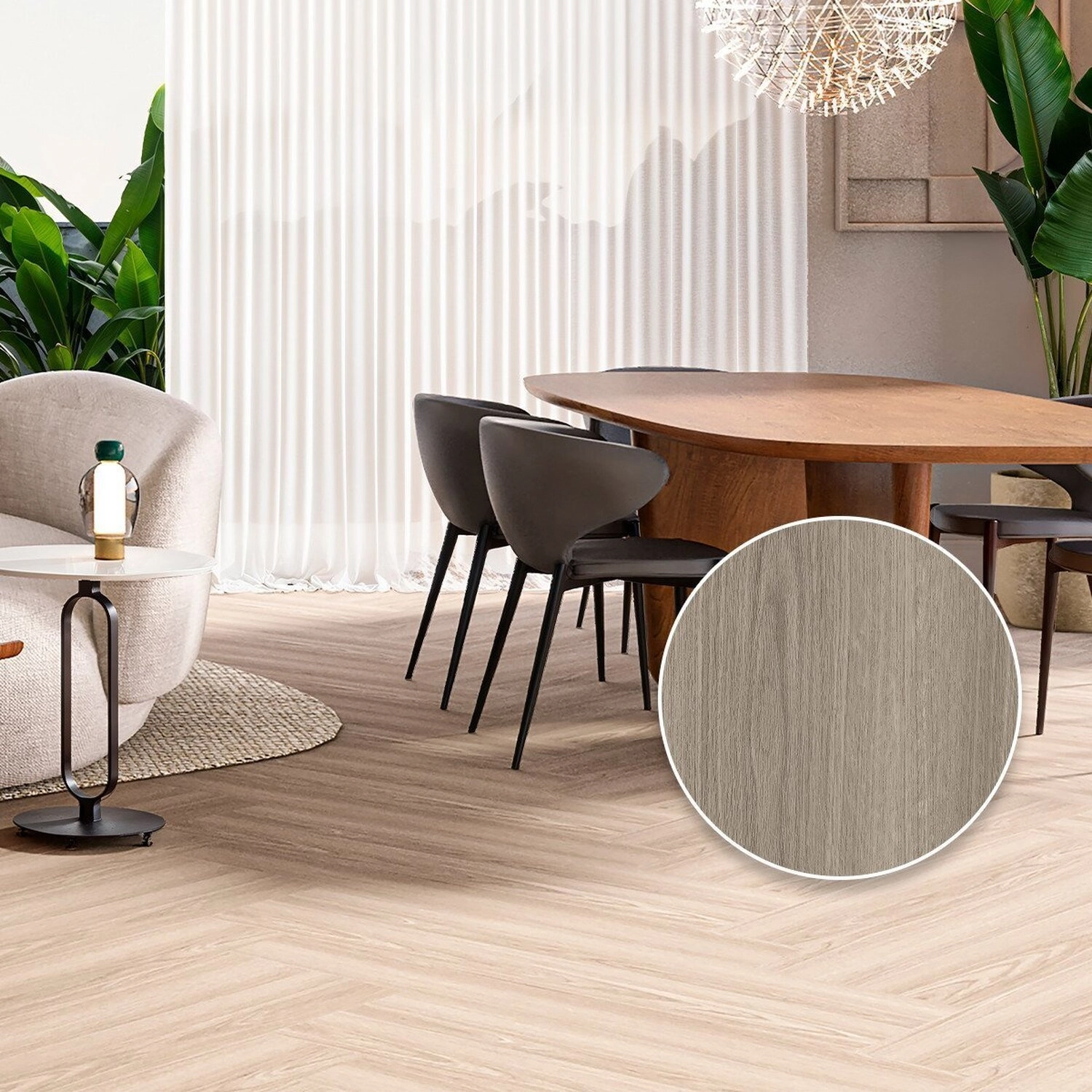 Piso Vinílico Clicado 2,25m² - Cinza