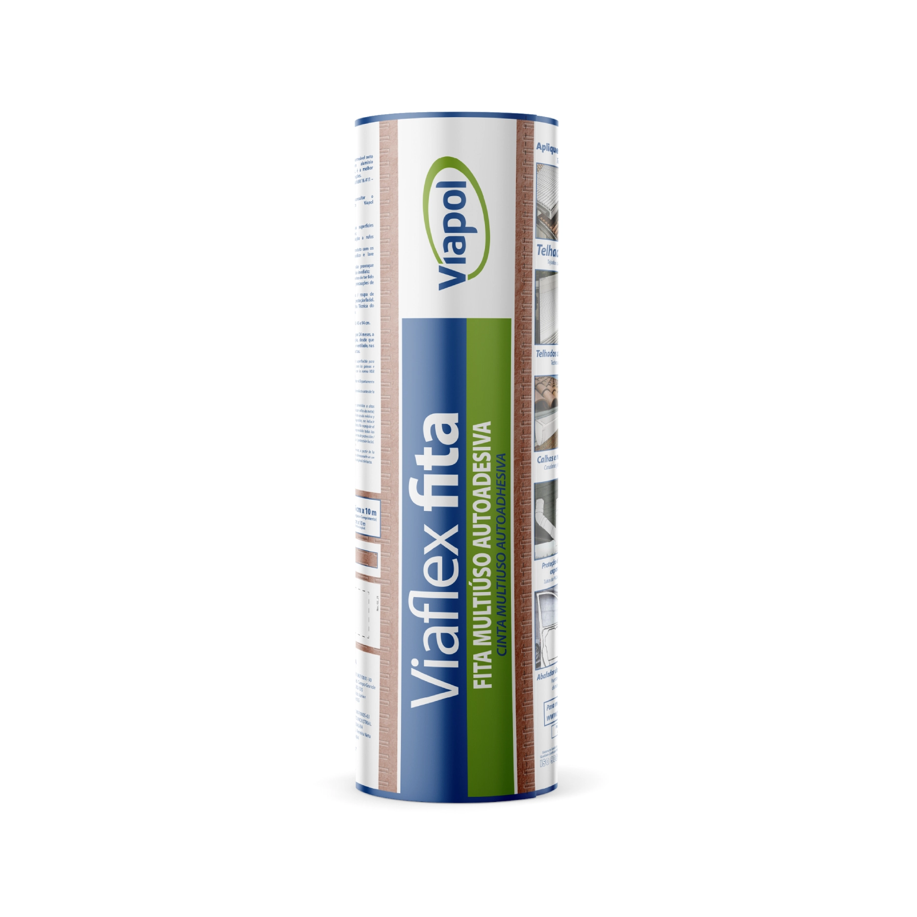 Fita Asfáltica Autoadesiva 45cmx10m Telha Viaflex Sleeve Viapol