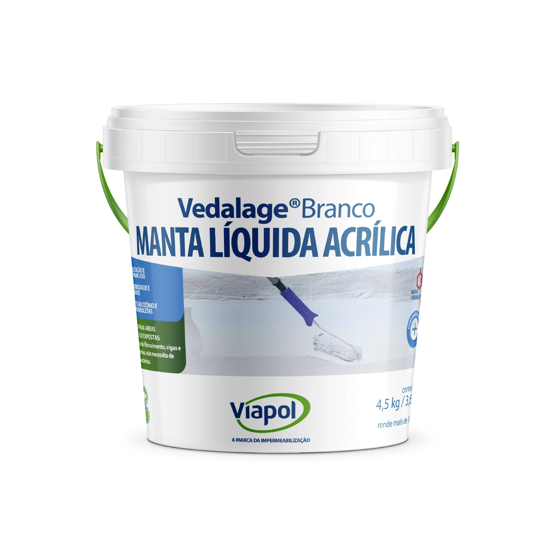 Manta Líquida Acrílica Vedalage Branca 3,6kg