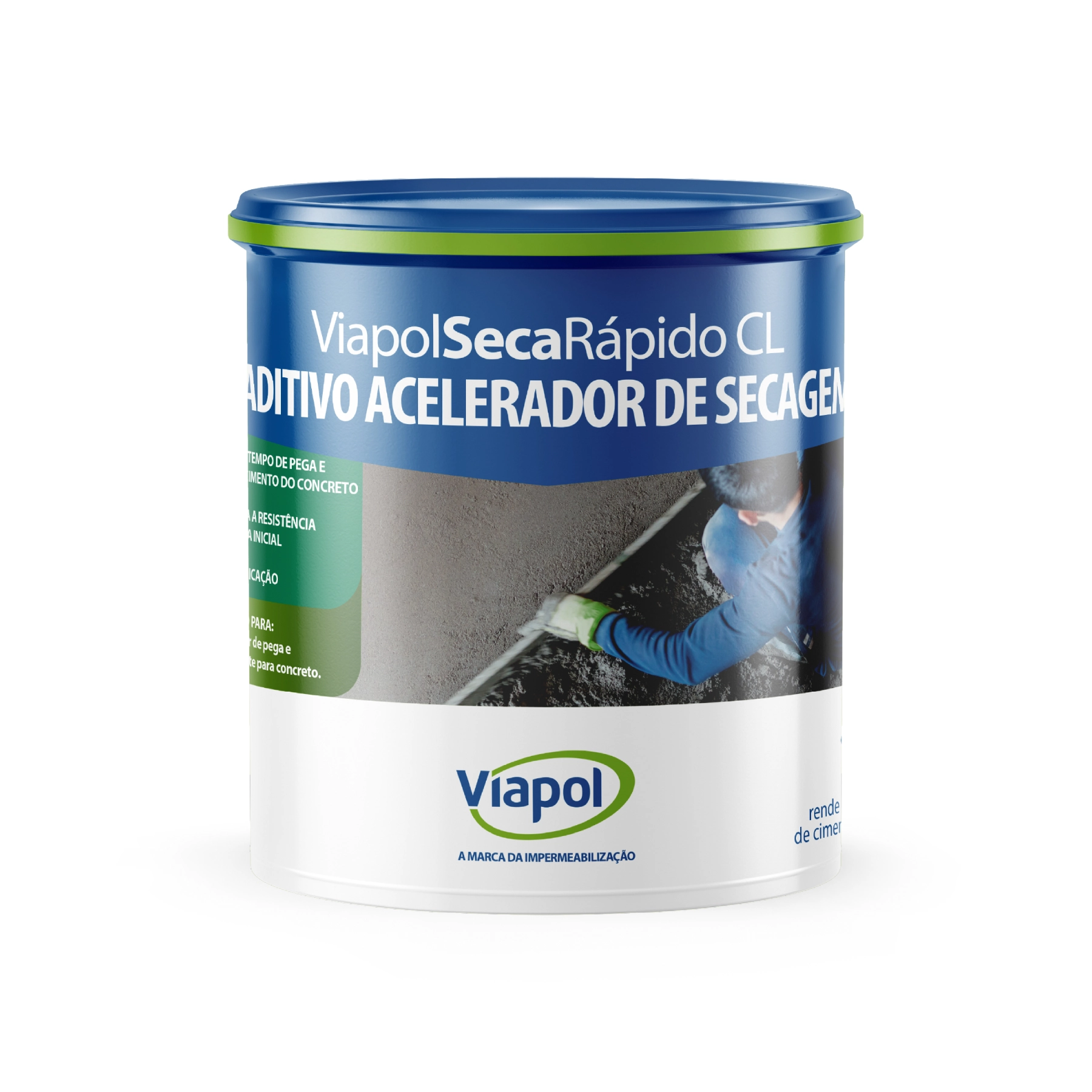 Aditivo Viapol Seca Rápido CL 1L Azul